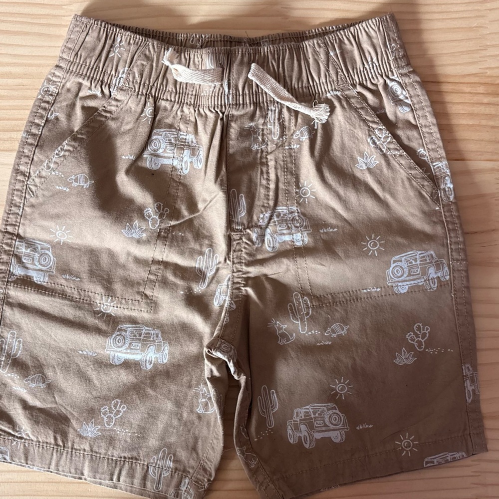 Garanimals Brown Shorts with White Jeep Print